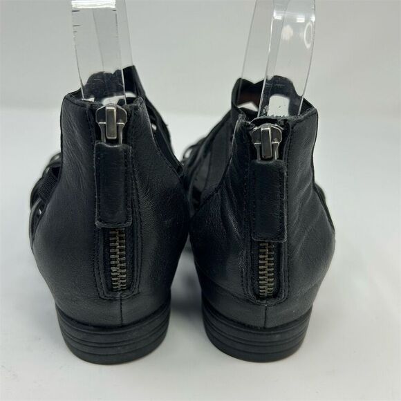 Eileen Fisher Women's Black Gladiator Sandals Size 7 Summer Casual Back Zipper - Picture 7 of 11